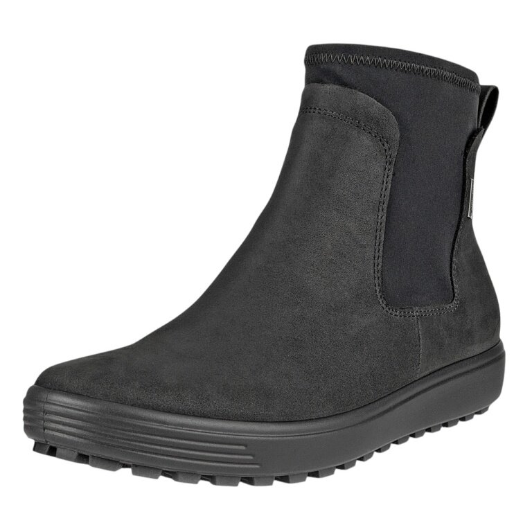 ECCO Stiefelette Soft 7 Tred Chelsea GTX (Nubukleder, wasserdicht) schwarz Damen