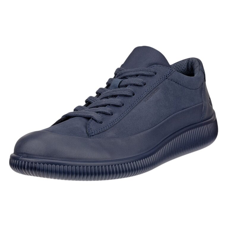 ECCO Sneaker Soft Zero WP (Premium-Leder, wasserdicht) marineblau Damen