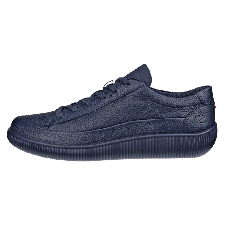 ECCO Sneaker Soft Zero WP (Premium-Leder, wasserdicht) marineblau Herren