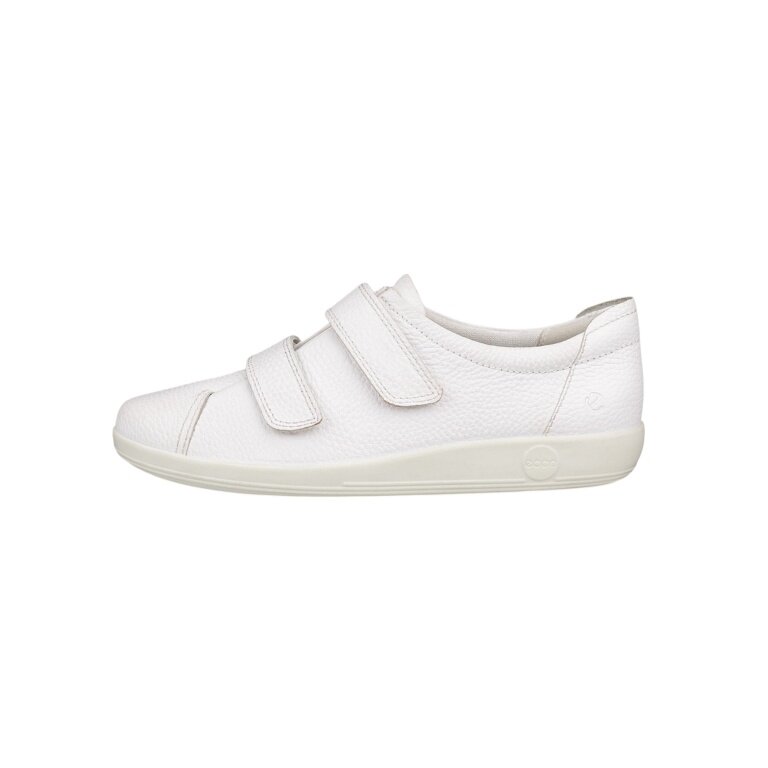 ECCO Sneaker Velcro Soft 2.0 (Premium-Vollnarbenleder) weiss Damen