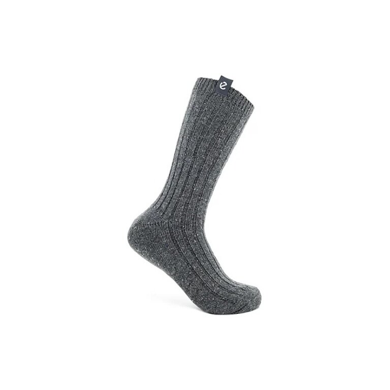 ECCO Tagessocke Hygge Ribbed Mid Cut - grau - 1 Paar