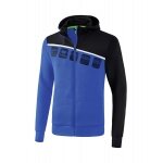 Erima Trainingsjacke 5C blau/schwarz/weiss Jungen