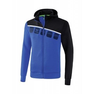 Erima Trainingsjacke 5C blau/schwarz/weiss Jungen
