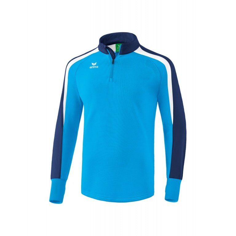 Erima Sport-Langarmschirt Half-Zip Liga 2.0 hellblau/weiss Herren