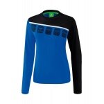 Erima Sport-Langarmshirt 5C (100% Polyester) royalblau/schwarz Damen