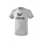 Erima Tshirt Essential - Baumwollmix - hellgrau/schwarz Herren