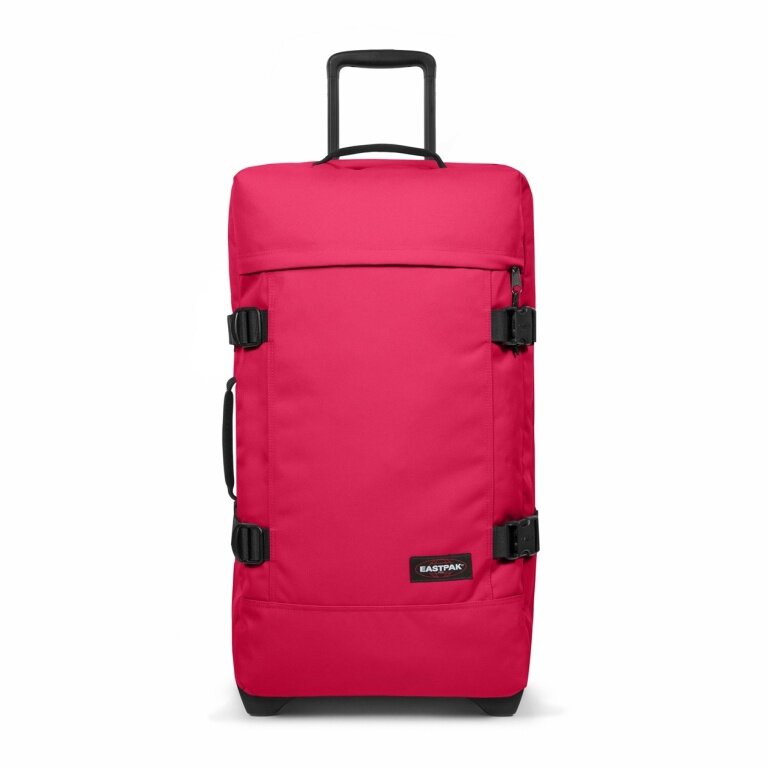 Eastpak Travel-Reisetasche Tranverz M Saffron Red (78 Liter) mit Rollen magenta