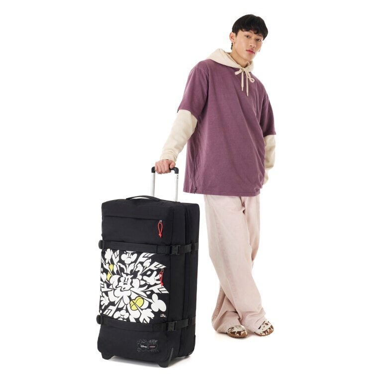 Eastpak Travel-Reisetasche Transit'r Plus L Authentic Original Mickey Placement (mit Rollen, 115 Liter) schwarz