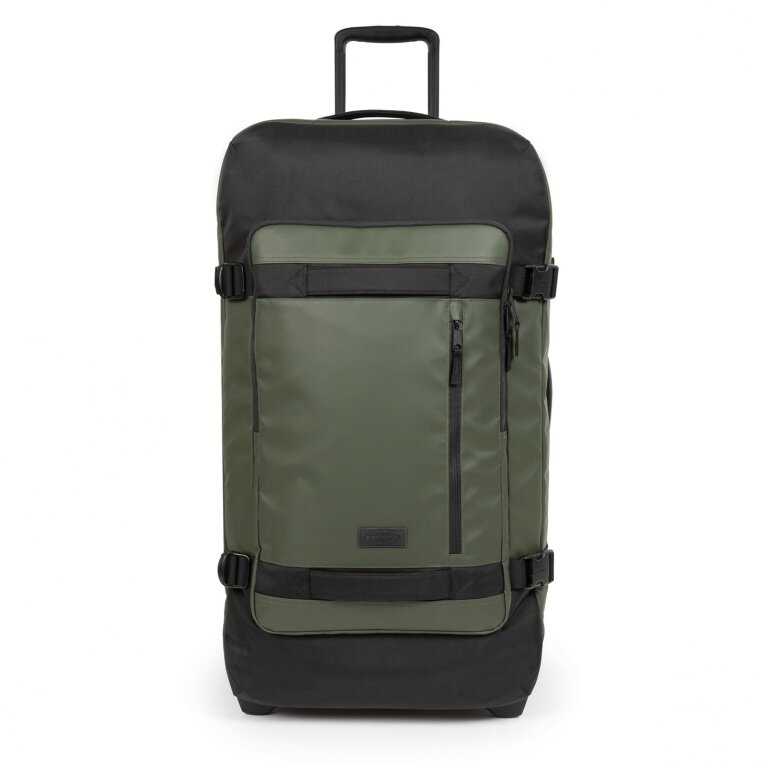 Eastpak Travel-Reisetasche Tranverz CNNCT L Top Khaki (121 Liter) mit Rollen khakigrün/schwarz