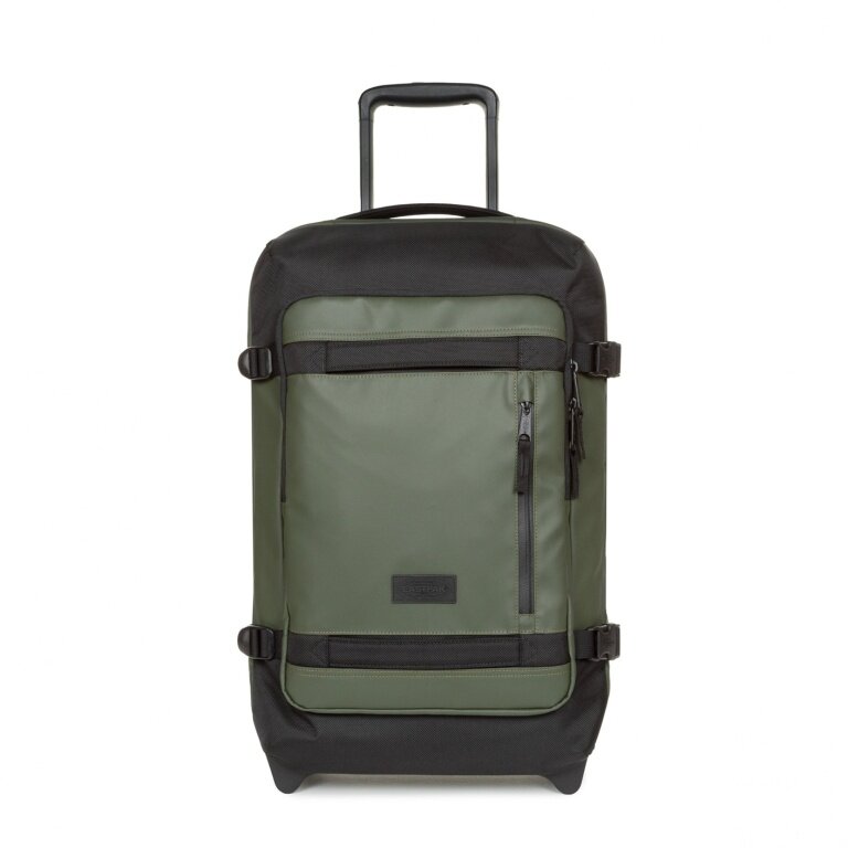Eastpak Travel-Reisetasche Tranverz CNNCT S Khaki (42 Liter) mit Rollen dunkelgrün
