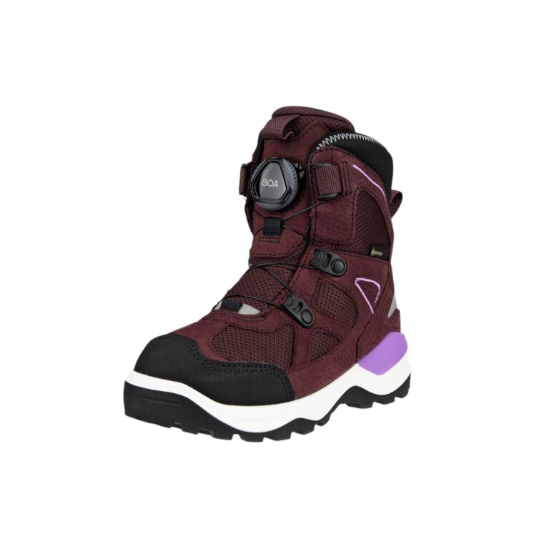 Ecco Winterstiefel Snow Mountain GTX (Boa-Verschluss, Nubukleder/Textil, wasserdicht) rot/schwarz Kinder