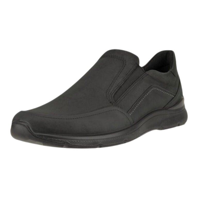 ECCO Alltag-Travelschuhe Irving (Nubukleder, Slip-On) schwarz Herren