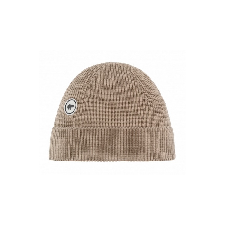 Eisbär Mütze (Beanie) Mino - Merinowolle - beige