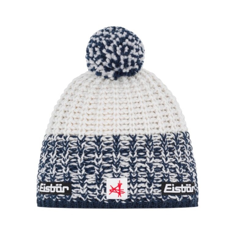 Eisbär Mütze (Pompon) Refocus SA - Merinomix - kobaltblau/weiss - 1 Stück