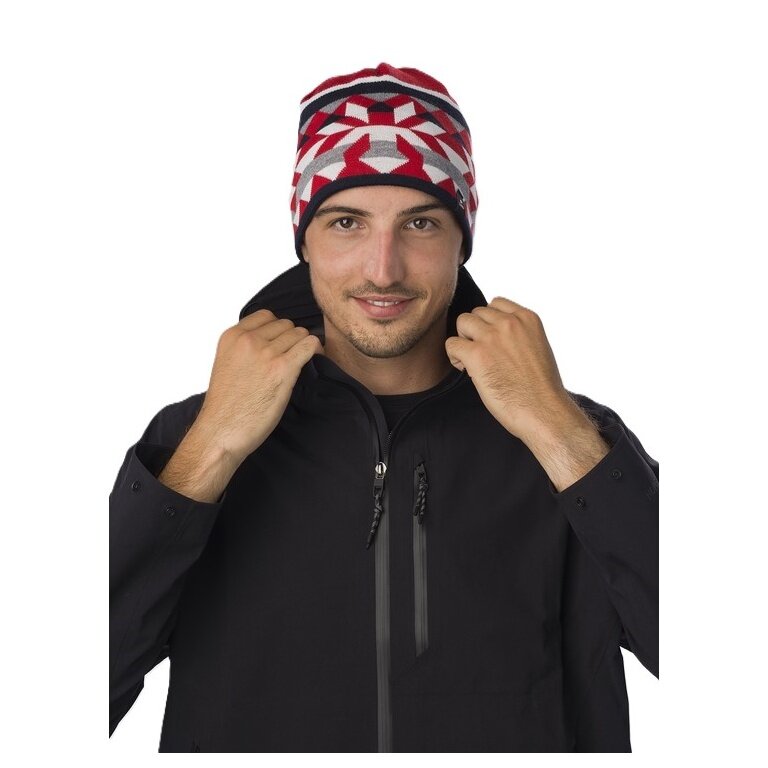 Eisbär Wintermütze (Beanie) Pixie - rot/blau - 1 Stück