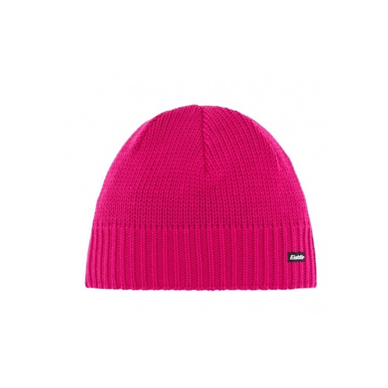 Eisbär Wintermütze (Beanie) Trop Strickmuster Merinowolle magenta Herren