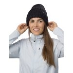 Eisbär Wintermütze (Beanie) Alea - grobe Rippstruktur - Damen schwarz - 1 Stück