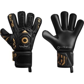 Elite Sport Torwarthandschuhe Black Real - 4mm Ultra GTech Pro Latex für alle Wetterbedingungen, FS Roll Contact - schwarz