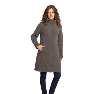 Elkline Wintermantel Glasgow Cord (winddicht, wasserdicht, warm) braun/stonegrau Damen