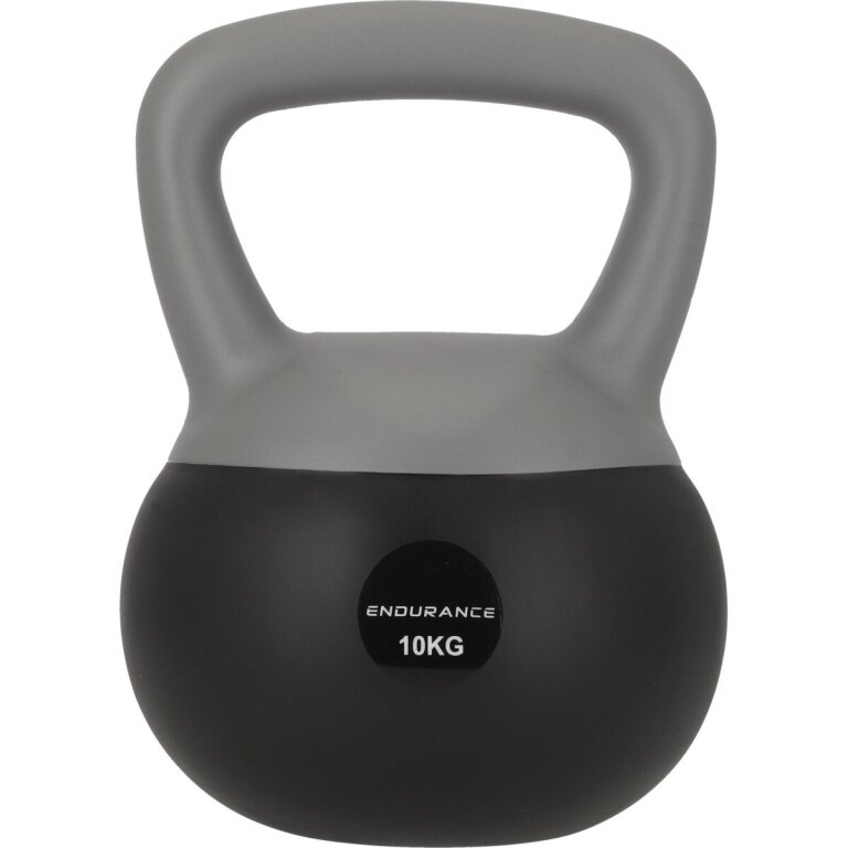 Endurance Kugelhantel Silicone Kettlebell schwarz/charcoal 10kg - 1 Stück -