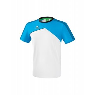 Erima Sport-Tshirt Premium One 2.0 (100% Polyester) weiss/hellblau Herren