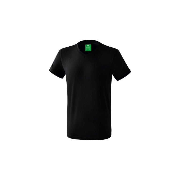 Erima Sport-Tshirt Basic Style (100% Baumwolle, V-Ausschnitt) schwarz Herren