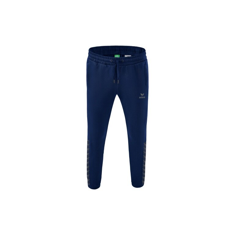 Erima Jogginghose Essential Team Sweathose (weicher Baumwollmix, Reißverschlusstaschen) navyblau/grau Herren