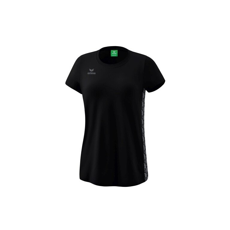 Erima Freizeit-Shirt Essential Team - weicher Baumwollmix, klassischer Schnitt - schwarz/grau Damen