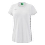 Erima Freizeit-Shirt Essential Team - weicher Baumwollmix, klassischer Schnitt - weiss/grau Damen