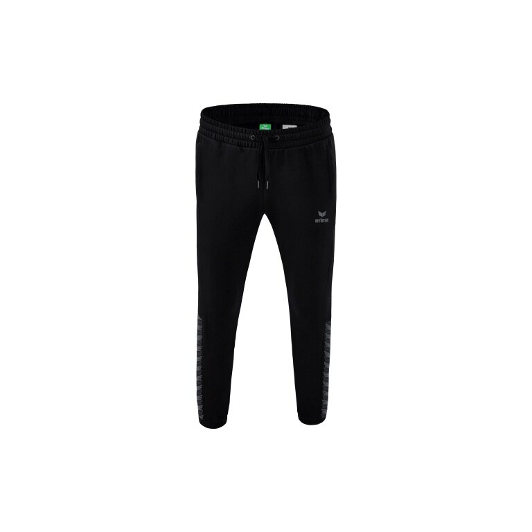 Erima Jogginghose Essential Team Sweathose (weicher Baumwollmix, Reißverschlusstaschen) schwarz/grau Herren