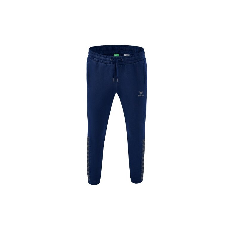 Erima Jogginghose Essential Team Sweathose (weicher Baumwollmix, Reißverschlusstaschen) navyblau/grau Jungen