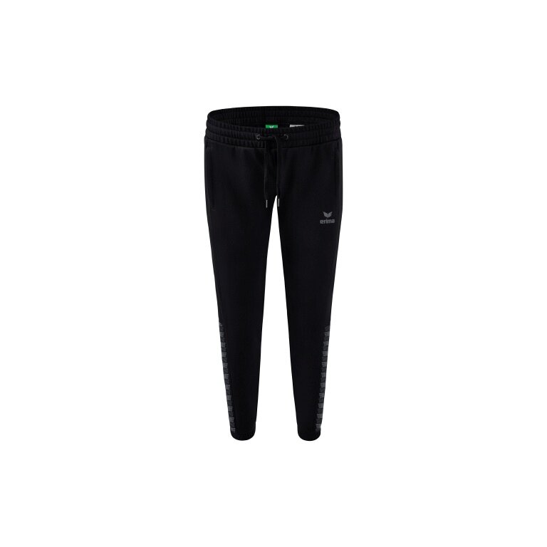 Erima Jogginghose Essential Team Sweathose (weicher Baumwollmix, Reißverschlusstaschen) schwarz/grau Damen