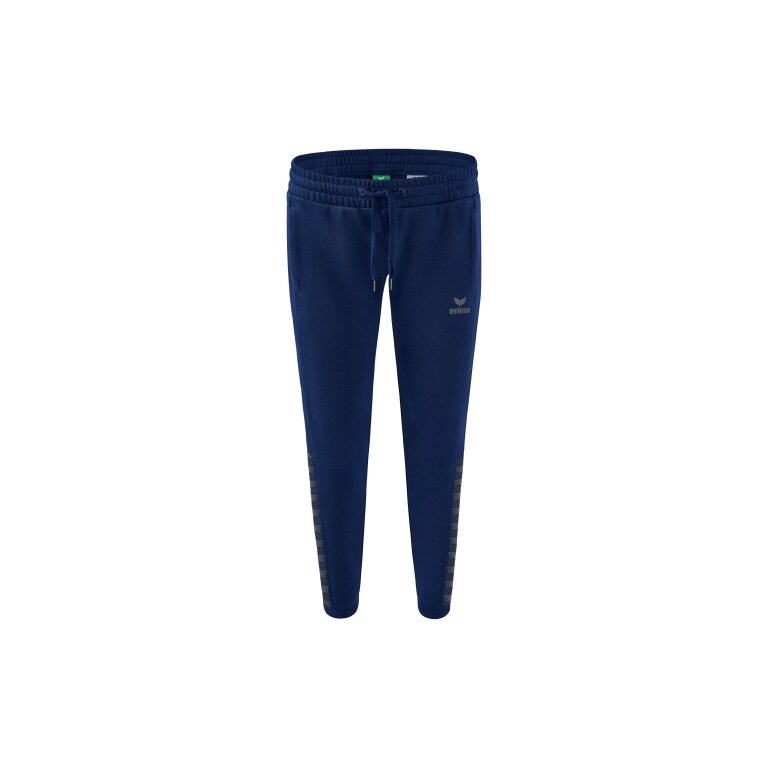 Erima Jogginghose Essential Team Sweathose (weicher Baumwollmix, Reißverschlusstaschen) navyblau/grau Damen