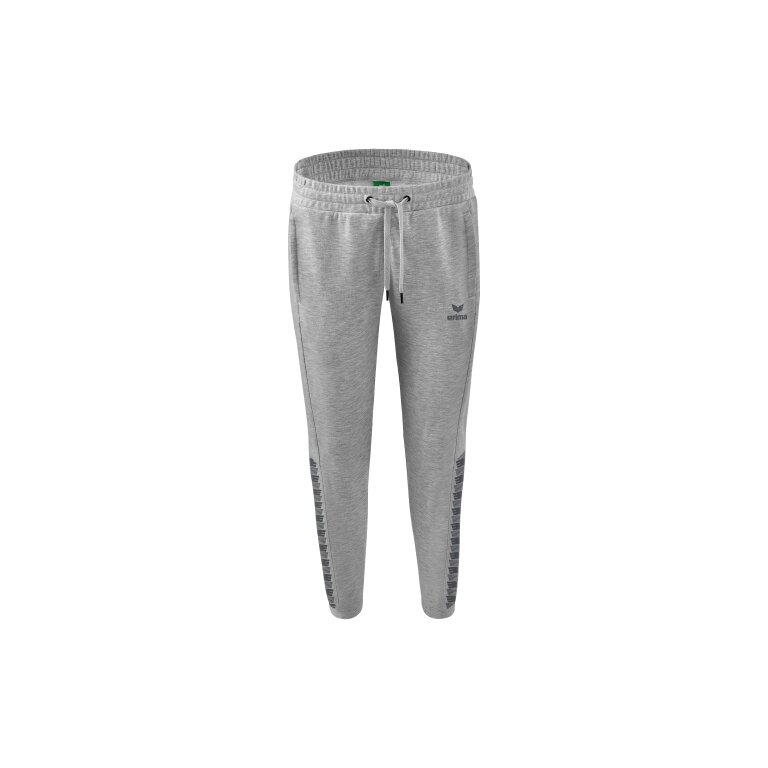 Erima Jogginghose Essential Team Sweathose (weicher Baumwollmix, Reißverschlusstaschen) hellgrau/grau Damen