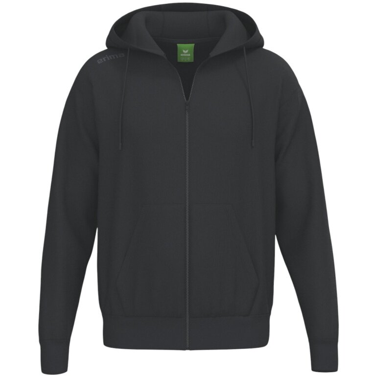 Erima Kapuzenpullover TS Hoodie Full Zip (Mischgewebe) schwarz Herren