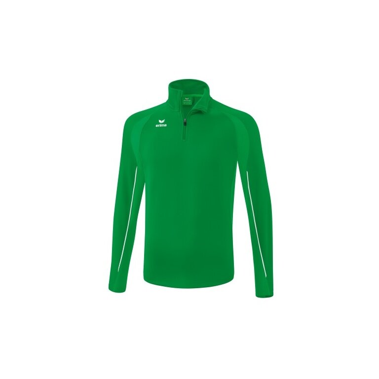 Erima Sport-Langarmshirt Liga Star Trainingstop (strapazierfähig Funktionsmaterial, Stehkragen) smaragdgrün/weiss Jungen