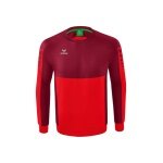 Erima Sport-Langarmshirt Six Wings Sweatshirt (Baumwollmix, funktionell) rot/bordeaux Jungen