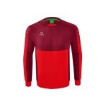 Erima Sport-Langarmshirt Six Wings Sweatshirt (Baumwollmix, funktionell) rot/bordeaux Herren