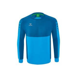 Erima Sport-Langarmshirt Six Wings Sweatshirt (Baumwollmix, funktionell) curacaoblau Jungen