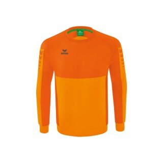 Erima Sport-Langarmshirt Six Wings Sweatshirt (Baumwollmix, funktionell) orange Jungen