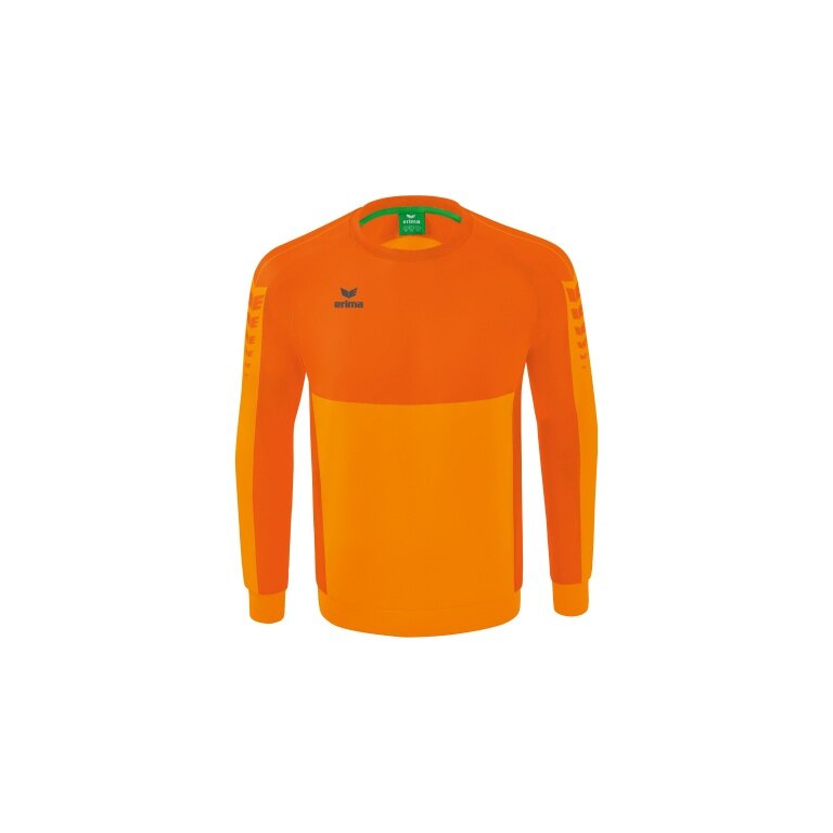 Erima Sport-Langarmshirt Six Wings Sweatshirt (Baumwollmix, funktionell) orange Jungen