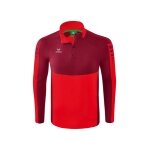 Erima Sport-Langarmshirt Six Wings Trainingstop (100% Polyester, Stehkragen, 1/2 Zip) rot/bordeaux Jungen