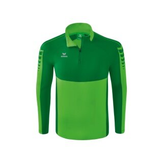Erima Sport-Langarmshirt Six Wings Trainingstop (100% Polyester, Stehkragen, 1/2 Zip) grün/smaragd Jungen