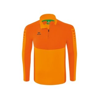 Erima Sport-Langarmshirt Six Wings Trainingstop (100% Polyester, Stehkragen, 1/2 Zip) orange Jungen