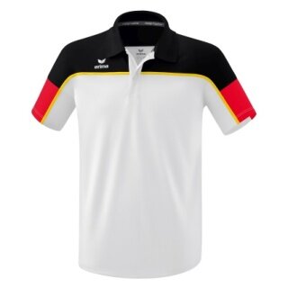 Erima Sport-Polo Change (100% rec. Polyester, schnelltrocknend Funktionsmaterial) weiss/schwarz/rot Herren