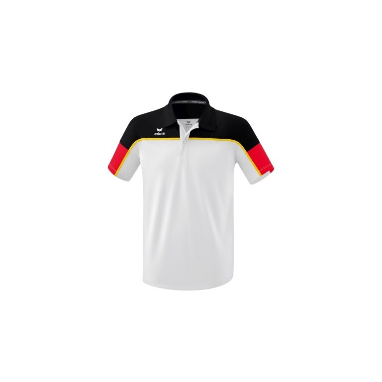 Erima Sport-Polo Change (100% rec. Polyester, schnelltrocknend Funktionsmaterial) weiss/schwarz/rot Herren
