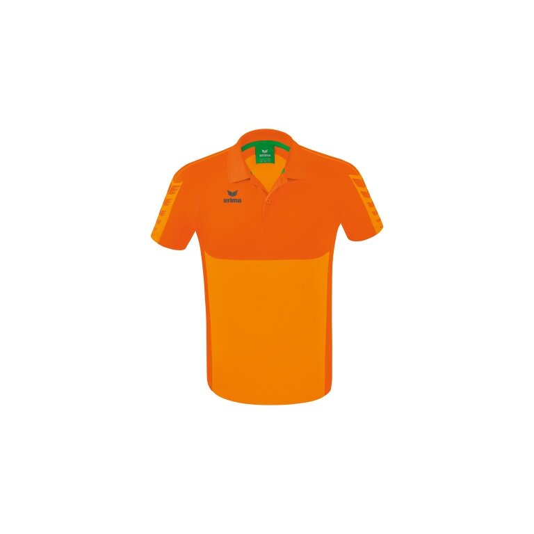 Erima Sport-Polo Six Wings (100% Polyester, schnelltrocknend, angenehmes Tragegefühl) orange Herren