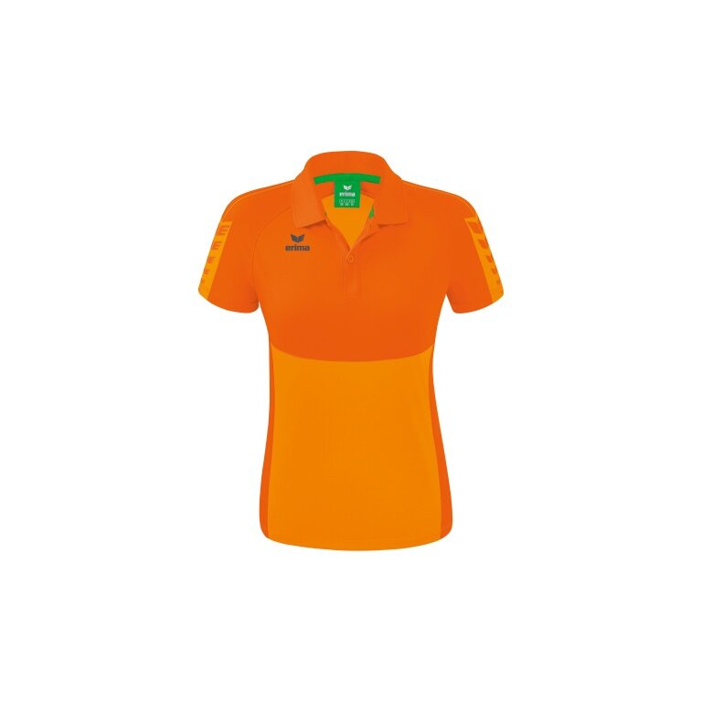 Erima Sport-Polo Six Wings (100% Polyester, taillierter Schnitt, schnelltrocknend) orange Damen