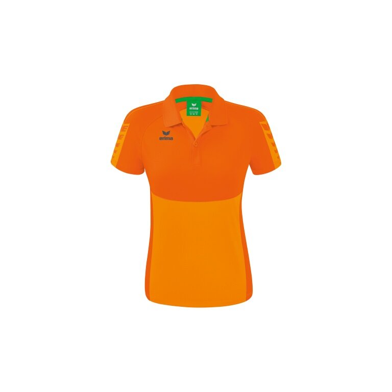Erima Sport-Polo Six Wings (100% Polyester, taillierter Schnitt, schnelltrocknend) orange Damen