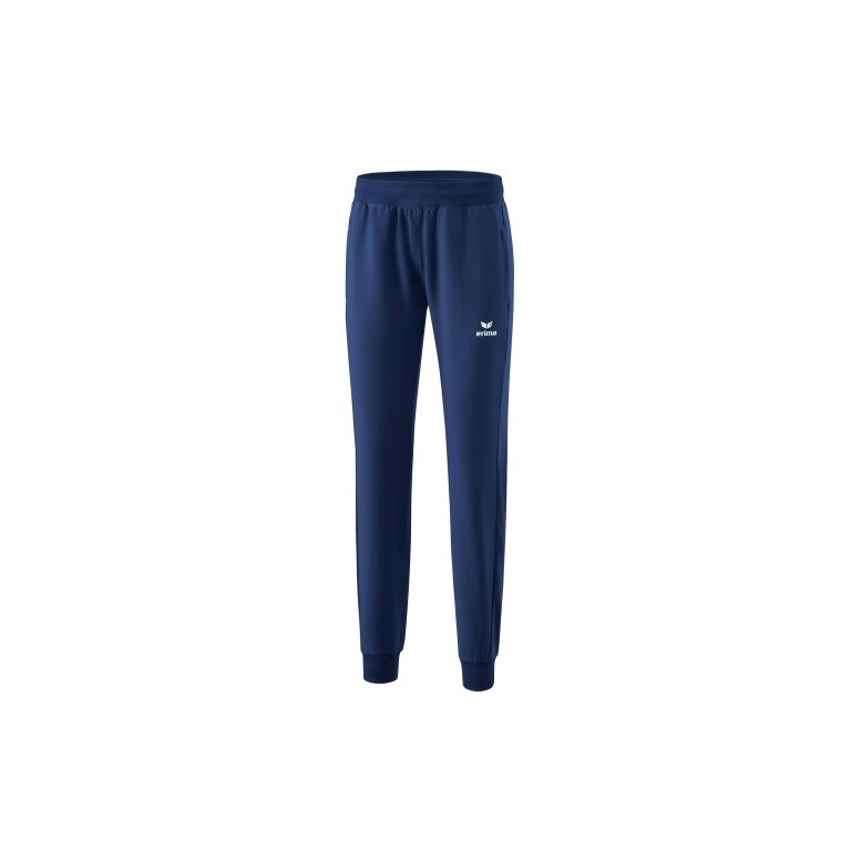 Erima Präsentationshose Change (100% rec. Polyester, leicht, Reißverschlusstaschen) lang navyblau Damen